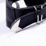 Tebapi Womens Pendant Necklaces Punk Pendant Crescent Alloy Collar Leather Goth Choker Necklace for Women Party Club Chocker Harajuku Jewelry