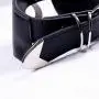 Tebapi Womens Pendant Necklaces Punk Pendant Crescent Alloy Collar Leather Goth Choker Necklace for Women Party Club Chocker Harajuku Jewelry