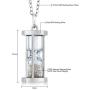 Gem Stone King 925 Sterling Silver Genuine Diamond Dust Hourglass Pendant Necklace (0.50 Ct, With 18 Inch Chain)
