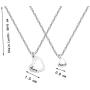 AKTAP Gift for Aunt Necklace Auntie And Niece Love Heart Pendant Necklace Gifts for Aunt from Niece Nephew