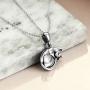 ONEFINITY Cat/Dog Urn Necklace for Ashes Sterling Silver Cat/Dog Keepsake Pet Memorial Pendant Jewelry Gift for Women Men
