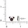 Disney Minnie Mouse Birthstone Jewelry, Silver Plated Crystal Stud Earrings for Women and Girls Disney Minnie Mouse Birthstone Jewelry, Silver Plated Crystal Stud Earrings for Women and Girls