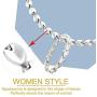 Women Magnetic Bracelet Necklace - N+NITROLUBE Stainless Steel Magnetic Silver Jewelry Set Therapy Bracelets and Necklaces Gift