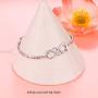 925 Sterling Silver Infinity Inspirational Bracelet With Message''Always My Sister, Forever My Friend'', Adjustable Sisters Bracelets Friendship Jewelry for Women Girls