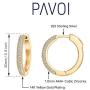 PAVOI 14K Gold Plated 925 Sterling Silver Cubic Zirconia Hoop Earrings