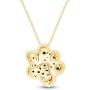 Jewel Zone US 0.1 Ct Black and White Diamond Dog Paw Pendant Necklace in 14K Gold Over Sterling Silver Jewel Zone US 0.1 Ct Black and White Diamond Dog Paw Pendant Necklace in 14K Gold Over Sterling Silver