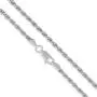 Genuine Solid Sterling Silver Italian Rope Diamond-Cut Link .925 Rhodium Necklace Chains 1.5MM - 5.5MM, 16'' - 30'', Silver Chain for Men & Women, Capital Jewelry