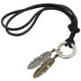 Jstyle 4 Pcs Leather Necklace for Men Women Pendant Vintage Wing Feather Chain Adjustable