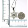 Star of David and Tree of Life Necklace, 18'' chain, Pure 304 Stainless Non Tarnishing, Shield of David, Magen David with Etz Chaim