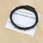 MEMGIFT Keep Going Leather Morse Code Bracelets for Women Men Funny Inspirational Jewelry Gifts for Her Mom Dad Daughter Sister Friend Beads Wrap Bangle