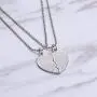 MJartoria BFF Necklaces for 2-Split Heart Green Cute Pendant Best Friends Forever Friendship Best Friends Necklaces for Girls, Sisters MJartoria BFF Necklaces for 2-Split Heart Green Cute Pendant Best Friends Forever Friendship Best Friends Necklaces for Girls, Sisters