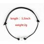 HERMISS Faux Fake Single Pearl Bracelet Black Leather Jewelry Hademade for Women Girl Gift