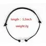 HERMISS Faux Fake Single Pearl Bracelet Black Leather Jewelry Hademade for Women Girl Gift