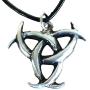 Trilogy Jewelry Pewter Triple Moon Goddess Pagan Pendant on Leather Necklace