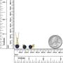Gem Stone King 3.05 Ct Blue Sapphire Diamond 18K Yellow Gold Plated Silver Pendant Earrings Set