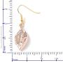 Shop LC ION Plated Yellow Rose Gold Stainless Steel Leaf Earrings Necklace for Women Fashion Costume Jewelry Set 22''