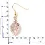 Shop LC ION Plated Yellow Rose Gold Stainless Steel Leaf Earrings Necklace for Women Fashion Costume Jewelry Set 22''