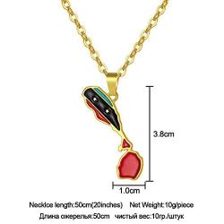 St. Kitts and Nevis Union Flag Pendant Necklaces Gold Color & Stainless Steel Jewelry Ethnic Gifts for Women Men
