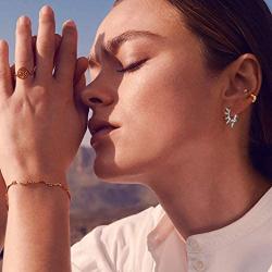 Mevecco Gold Dainty Huggie Hoop Earring,18K Gold Plated Cute Tiny Drop Ball Hoop Earrings for Women