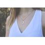 Glimmerst Crescent Moon Necklace, 18K Gold Plated Stainless Steel Crescent Moon Pendant Necklace Delicate Dainty Crescent Necklace for Women Girls