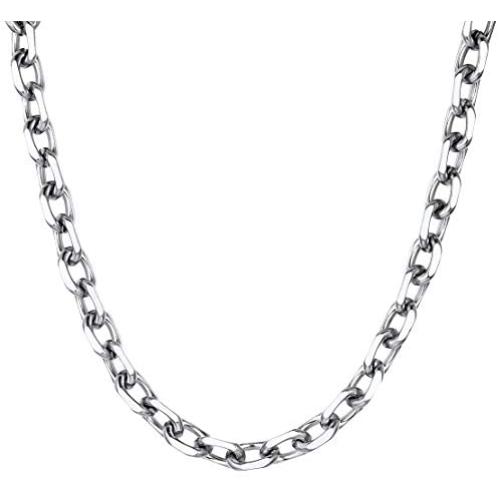 FindChic Thick Anchor Chain Necklace for Women Men 18K Gold Plated/Stainless Steel/Black 9MM 18inch Chunky Rolo Link Chains for Boys