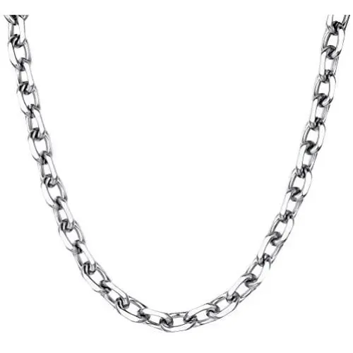 FindChic Thick Anchor Chain Necklace for Women Men 18K Gold Plated/Stainless Steel/Black 9MM 18inch Chunky Rolo Link Chains for Boys