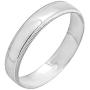 Dazzlingrock Collection Milgrain Domed Plain Traditional Fit Unisex Wedding Band, 10k White Gold