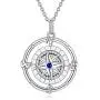 925 Sterling Silver Roating Compass Necklace Follow Your Dreams Pendant Necklace for Men Women Mother Father Day Gift