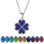FM FM42 Temperature Sensing Color Changing Pendant Necklace with 19.29'' Stainless Steel Rolo Chain (18 Styles)