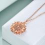 You are My Sunshine Necklace Sterling Silver Personalized Simulated Birthstone Sunflower Necklace Locket with Engraved Hidden Message Pendant Jewelry Gifts for Her