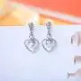 Kesaplan Double Heart Austria Crystal Drop Earrings 18K White Gold Eternal Love Heart Dangle Earrings for Women Birthday Anniversary Jewelry Gifts with Gift Box Kesaplan Double Heart Austria Crystal Drop Earrings 18K White Gold Eternal Love Heart Dangle Earrings for Women Birthday Anniversary Jewelry Gifts with Gift Box