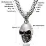 WESTMIAJW Mens Stainless Steel Silver Large Heavy Skull Pendant Necklace Chain Bracelet Set Gothic Punk Biker Jewelry 55/60/70cm WESTMIAJW Mens Stainless Steel Silver Large Heavy Skull Pendant Necklace Chain Bracelet Set Gothic Punk Biker Jewelry 55/60/70cm