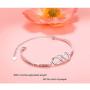 925 Sterling Silver Infinity Inspirational Bracelet With Message''Always My Sister, Forever My Friend'', Adjustable Sisters Bracelets Friendship Jewelry for Women Girls