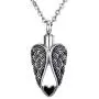 HooAMI Heart Angel Wings Memorial Urn Necklace Cremation Ashes Keepsake Pendant - Funnel Filler Kit HooAMI Heart Angel Wings Memorial Urn Necklace Cremation Ashes Keepsake Pendant - Funnel Filler Kit