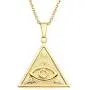Zysta Unisex Vintage Eye of Providence Ancient Mystic Symbol Triagnle All Seeing Eyes Pyramid Pedant Necklace Stainless Steel with 24 Inches Chain Zysta Unisex Vintage Eye of Providence Ancient Mystic Symbol Triagnle All Seeing Eyes Pyramid Pedant Necklace Stainless Steel with 24 Inches Chain
