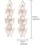Nicole Miller New York Rosegold Casted Cutout Layered Butterfly Fashion Dangle Earrings