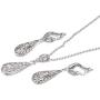 Yoursfs 18KGP Necklace Dangle Earrings Vintage Jewelry Set