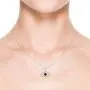 Blue Sapphire Evil Eye Pendant with Diamond Accents (3.5mm Blue Sapphire)