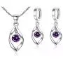 T.Y Sterling Silver Jewelry Set,18k White Gold Plated,Pendant Necklace,and Earrings Set,Comfortable,Delicate Design,Gorgeous Style,Ideal Gift(11 Color) T.Y Sterling Silver Jewelry Set,18k White Gold Plated,Pendant Necklace,and Earrings Set,Comfortable,Delicate Design,Gorgeous Style,Ideal Gift(11 Color)