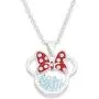 Disney Birthstone Women and Girls Jewelry Minnie Mouse Silver Plated Shaker Pendant Necklace, 18+2'' Extender Disney Birthstone Women and Girls Jewelry Minnie Mouse Silver Plated Shaker Pendant Necklace, 18+2'' Extender