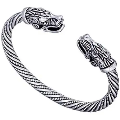 Skyrim Fashion Indian Wolf Viking Wristband Cuff Bracelet for Men and Women Skyrim Fashion Indian Wolf Viking Wristband Cuff Bracelet for Men and Women