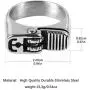 HZMAN Hip Hop Retro Mens Classic Silver Cool Punk Motorcycle Style Stainless Steel Silver Ring HZMAN Hip Hop Retro Mens Classic Silver Cool Punk Motorcycle Style Stainless Steel Silver Ring