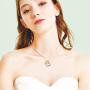WINNICACA [ Sunflower & Dainty Sterling Silver Created Opal Flower Choker Necklace Jewelry for Women Birthday Gifts