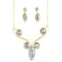 Ortiz espinosa Set of Necklace and Earrings for Women with Swarovski Crystal, 14k Gold Plated and Rhodium, Elegant, Shiny, Hypoallergenic, Jewelry for mom, Friends, Partner or Yourself