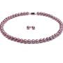 JYX Pearl Necklace Set AAA Quality 7-8mm Round Freshwater Cultured Pearl Necklace and Earings Set