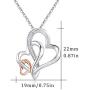 MEDWISE Three Generations Necklace for Grandma Gifts Jewelry S925 Sterling Silver Grandmother Mom Granddaughter Mothers Day Necklace Jewelry Birthday Gifts Rose Gold Tone Infinity Love Necklace