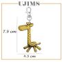 UJIMS Giraffe Lovers Gift Giraffe Charm Zipper for Women Girl Giraffe Jewelry Giraffe Inspirational Quote Gift for Her