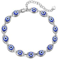 choice of all Evil Eye Bracelet Silver Eye Beads Bracelet Ojo Turco Kabbalah Evil Eye Bracelets for Women Men