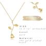 Fettero Rose Necklace for Women Gold Flower Pendant Dainty Chain 14K Gold Plated Minimalist Simple Vintage Jewelry Gift