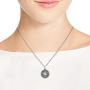 AeraVida Mystic Om or Aum with The Eight Auspicious .925 Sterling Silver Pendant Necklace